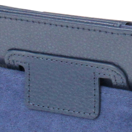 2-fold Litchi Texture Flip Leather Case with Holder Function for iPad mini / mini 2 Retina