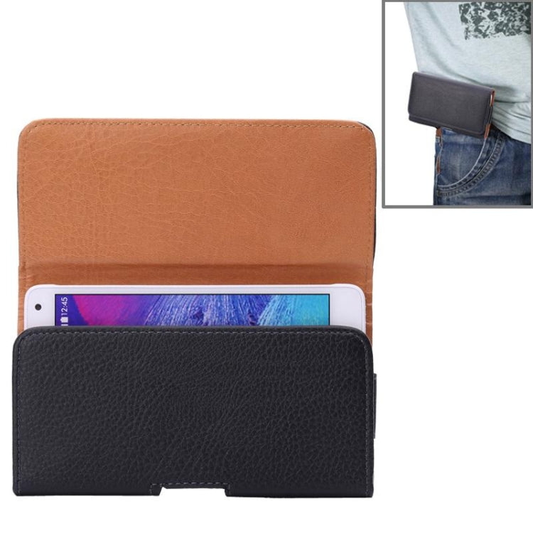 5.5 inch Horizontal Style Litchi Texture Waist Bag with Back Splint for Huawei Honor 7i / Honor 6 Plus / P8 / N3 / N2 / N1 & Sony Xperia Z5 / Z4 / Z2 / Z1