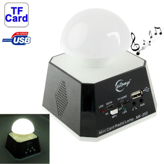 CT-0019 Multi LED Lights Speaker with FM Radio, Support TF Card