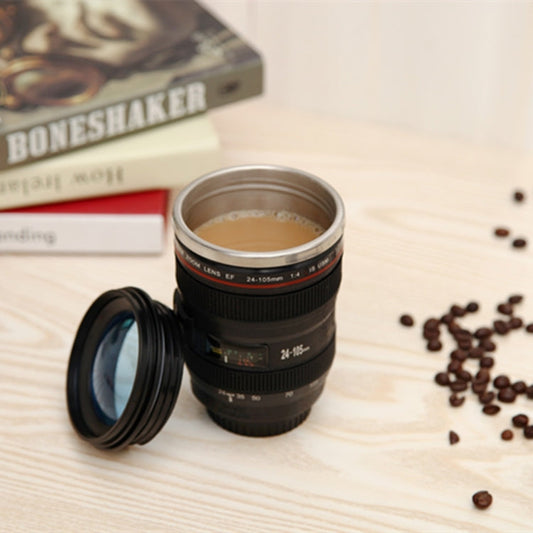 400ML Camera Lens Cup Mug Caniam EF 24-105mm F4 Filter Cup for Coffee Milk Water as Gift, 400ML, Camera Lens Cup