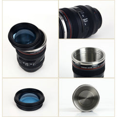 400ML Camera Lens Cup Mug Caniam EF 24-105mm F4 Filter Cup for Coffee Milk Water as Gift, 400ML, Camera Lens Cup