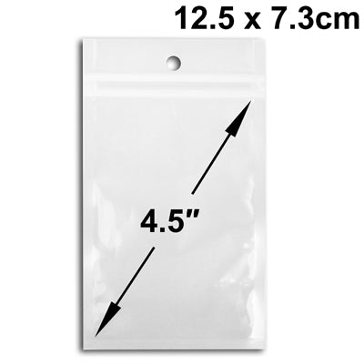 100x 4.5 inch Zip Lock Plastic Poly Bag, Size: 12.5 x 7.3cm (100pcs in one package, the price is for 100pcs)