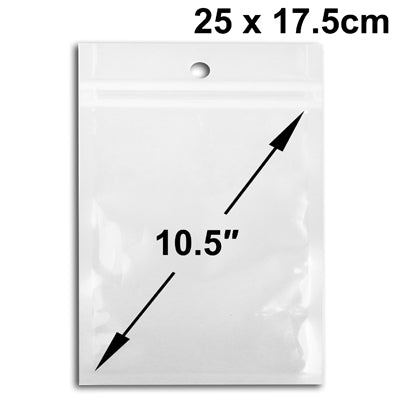 100x 10.5 inch Zip Lock Plastic Poly Bag, Size: 25 x 17.5cm (100pcs in one package, the price is for 100pcs)