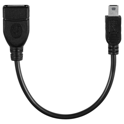 Mini 5-pin USB to USB 2.0 AF OTG Adapter Cable, Mini USB, 12cm(Black)