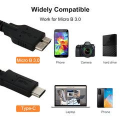 1m USB-C / Type-C 3.1 to USB 3.0 Micro-B Adapter Cable, 1m