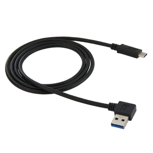 1m USB-C / Type-C 3.1 Male to USB 3.0 90 Degree Left Turn Adapter Cable