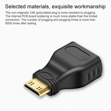 Gold Plated Mini HDMI Male to HDMI 19 Pin Female Adapter, Mini HDMI Male to HDMI Female