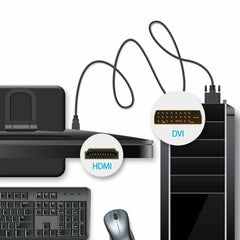 1.8m High Speed HDMI to DVI Cable, Compatible with PlayStation 3