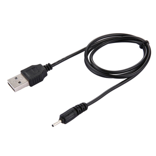 USB DC Charging Cable, Length: 65cm, 2.0mm, Black