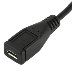 90 Degree Micro USB Male to Micro USB Female Adapter Cable, Length: 25cm