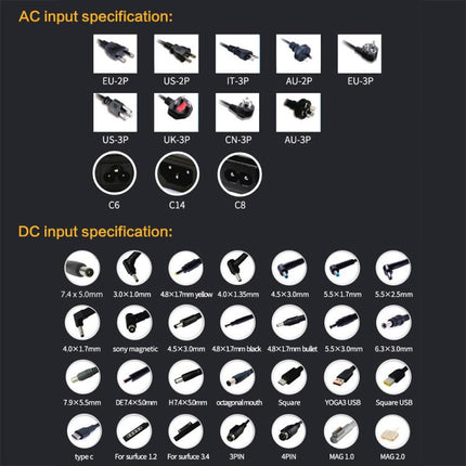 AC 19V 7.1A Power Adapter for HP COMPAQ Notebook, Output Tips: 7.4 x 5.0mm, 19V 7.1A