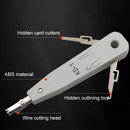 RJ45 / RJ12 / RJ11 Network BT Telephone Socket Multi Punch Insertion Tool(White)
