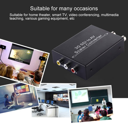 NF-F001 3G SDI to AV +  SDI Scaler Converter, Allow SD-SDI / HD-SDI / 3G-SDI Shown on HDTV, SDI to AV