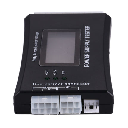 Digital LCD Display PC Computer 20/24 Pin Power Supply Tester Checker Power Measuring Diagnostic Tester Tool, ATX Connector with LCD