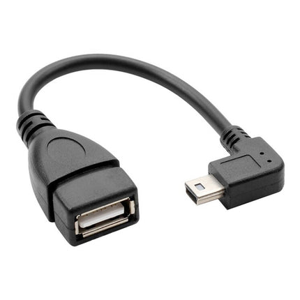 90 Degree Mini USB Male to USB 2.0 AF Adapter Cable with OTG Function, Length: 13cm, Right Augle Mini USB, 13cm