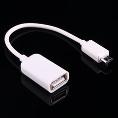 High Quality USB 2.0 AF to Micro USB 5 Pin Male Adapter Cable with OTG Function, Length: 15cm, White, Black