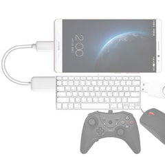 High Quality USB 2.0 AF to Micro USB 5 Pin Male Adapter Cable with OTG Function, Length: 15cm, White, Black