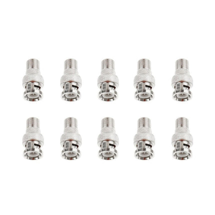 10 PCS BNC Plug to F Jack Connector, Comes in Durable Construction, BNC Plug