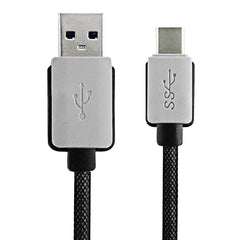 3m Woven Style 2A USB-C / Type-C 3.1 Male to USB 3.0 Male Data / Charger Cable, 3m