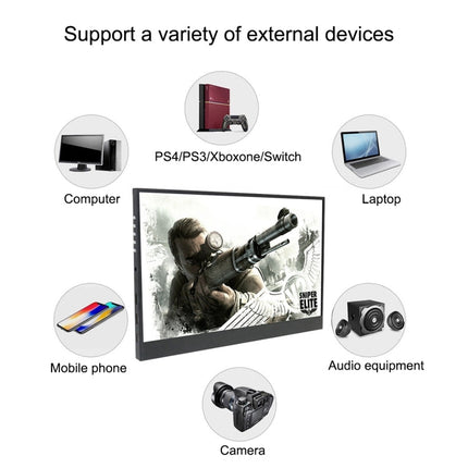 HSD-1330X 13.3 inch 1080P HD Gaming Portable Narrow Side Display, 13.3 inch