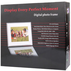 12 inch LED Display Multi-media Digital Photo Frame with Holder & Music & Movie Player, Support USB / SD / Micro SD / MMC / MS / XD Card Input
