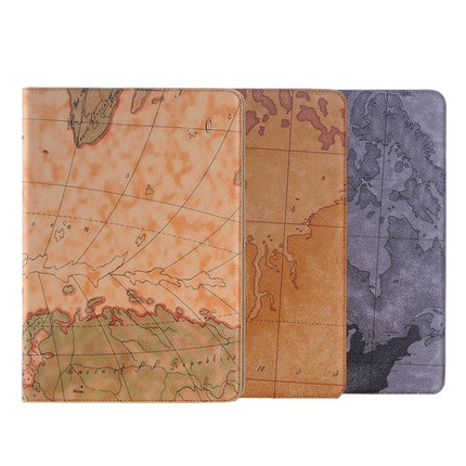 Map Pattern Leather Case with Holder & Card slots & Wallet for Galaxy Tab A 9.7 4G LTE / T555, Random Pattern Delivery