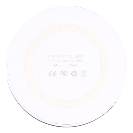 Universal QI Standard Round Wireless Charging Pad (White + Red), White, Black + White, Black + Orange, White + Black, Black + Blue, Black + Red, Grey+Black, White + Red