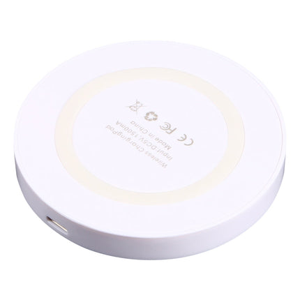Universal QI Standard Round Wireless Charging Pad (White + Red), White, Black + White, Black + Orange, White + Black, Black + Blue, Black + Red, Grey+Black, White + Red