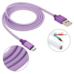 1m Net Style High Quality Metal Head Micro USB to USB Data / Charging Cable