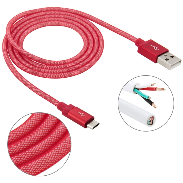 1m Net Style High Quality Metal Head Micro USB to USB Data / Charging Cable