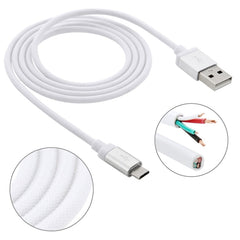 1m Net Style High Quality Metal Head Micro USB to USB Data / Charging Cable