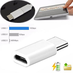 USB-C / Type-C 3.1 Male to Micro USB Female Converter Adapter, Length: 2.5cm