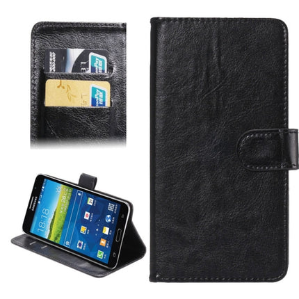 5.5-6.3 Inch Universal Crazy Horse Texture 360 Degree Rotating Carry Case with Holder & Card Slot for Galaxy Mega 6.3 / i9200