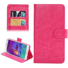 5.3-5.5 Inch Universal Crazy Horse Texture 360 Degree Rotating Carry Case with Holder & Card Slots for Galaxy Note I / II / III / IV