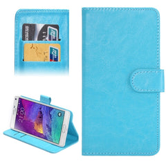 5.3-5.5 Inch Universal Crazy Horse Texture 360 Degree Rotating Carry Case with Holder & Card Slots for Galaxy Note I / II / III / IV