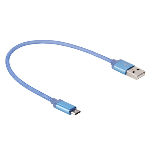 25cm Net Style Metal Head Micro USB to USB 2.0 Data / Charger Cable