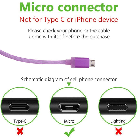 25cm Net Style Metal Head Micro USB to USB 2.0 Data / Charger Cable