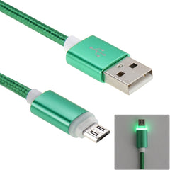 1m Woven Style Micro USB to USB 2.0 Data Sync Cable with LED Indicator Light