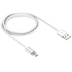 1m Woven Style Micro USB to USB 2.0 Data Sync Cable with LED Indicator Light