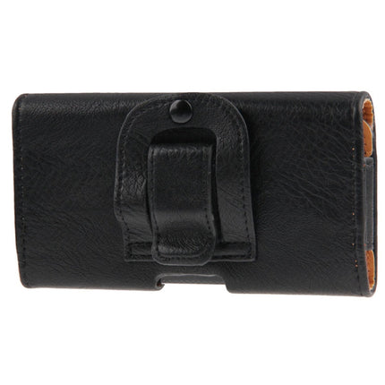 Litchi Texture Wallet Style Leather Case with Belt Clip for iPhone X  / 7 / 6, Galaxy S6 / S5 / S4 / S3 (Black)