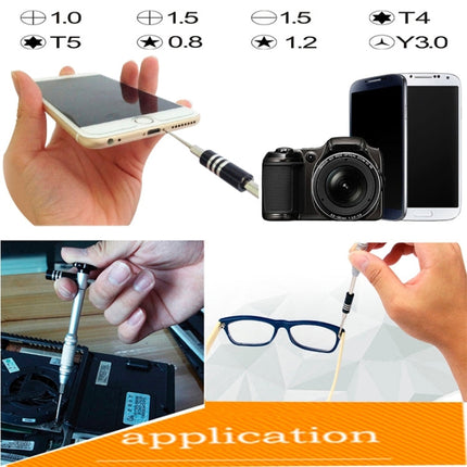 JAKEMY JM-8143 10 in 1 Multifunctional Aluminium Alloy Screwdriver Tools Kit, JM-8143 10 in 1