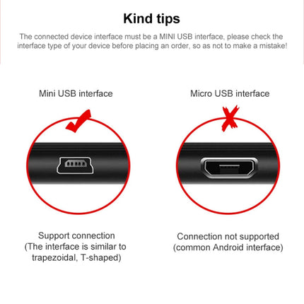 USB Retractable Data & Charger Cable for Motorola V3 / Mobile Phone / MP3 / MP4 / Digital Camera / GPS, Length: 10cm (Can be Extended to 80cm),  Black, USB 2.0 to Mini 5 Pin