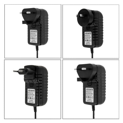 4 in 1 EU Plug + US Plug + UK Plug + AU Plug AC 100-240V to DC 12V 3A Power Adapter, Tips: 5.5 x 2.1mm, Cable Length: about 1.2m, EU+US+UK+AU Plug