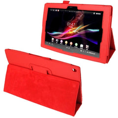 Litchi Texture Leather Case with Holder for Sony Xperia Tablet Z / 10.1