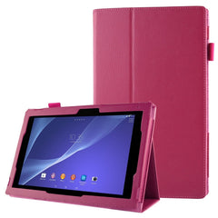 Litchi Texture Leather Case with Holder for Sony Xperia Tablet Z2 10.1