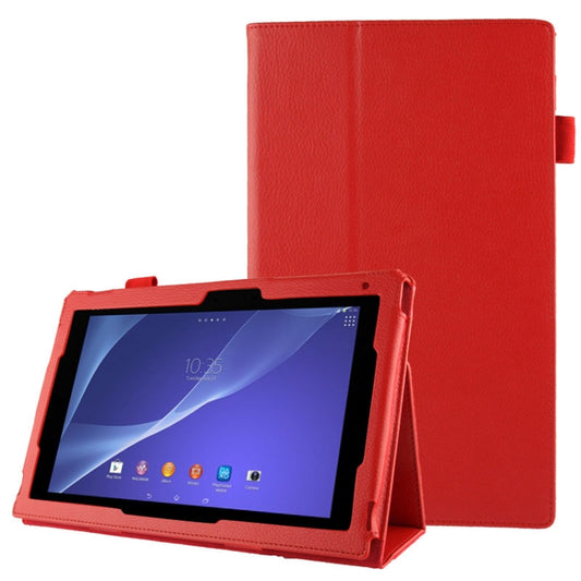 Litchi Texture Leather Case with Holder for Sony Xperia Tablet Z2 10.1