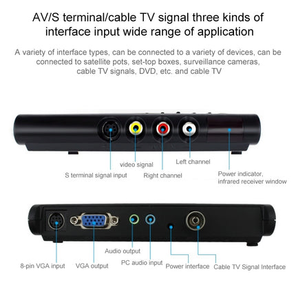 HD LCD TV-Box with Remote Control, TV (PAL-BG+PAL-DK)