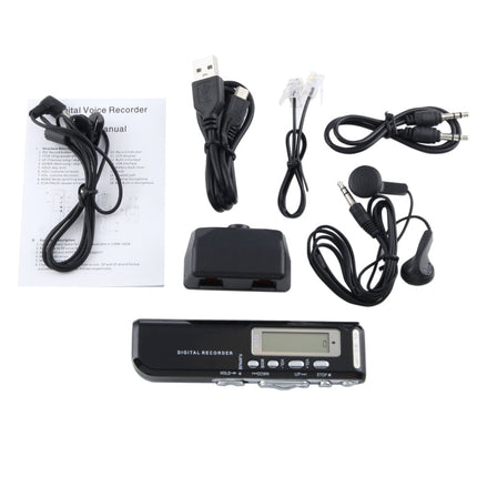 4GB Digital Voice Recorder Dictaphone MP3 Player, Support Telephone Recording, VOX Function(Black)