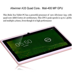 Android 4.0, Allwinner A33 Quad Core 1.5GHz, WiFi, Bluetooth, OTG, G-sensor