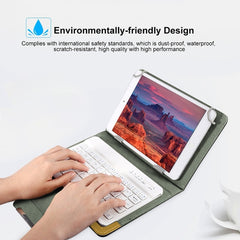 Universal Bluetooth Keyboard with Leather Tablet Case & Holder for Ainol / PiPO / Ramos 9.7 inch / 10.1 inch Tablet PC